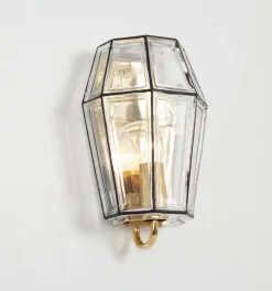 Online Pamono Iron and Glass Wall Light Sconces from Limburg, Germany, 1960s, Set of 2