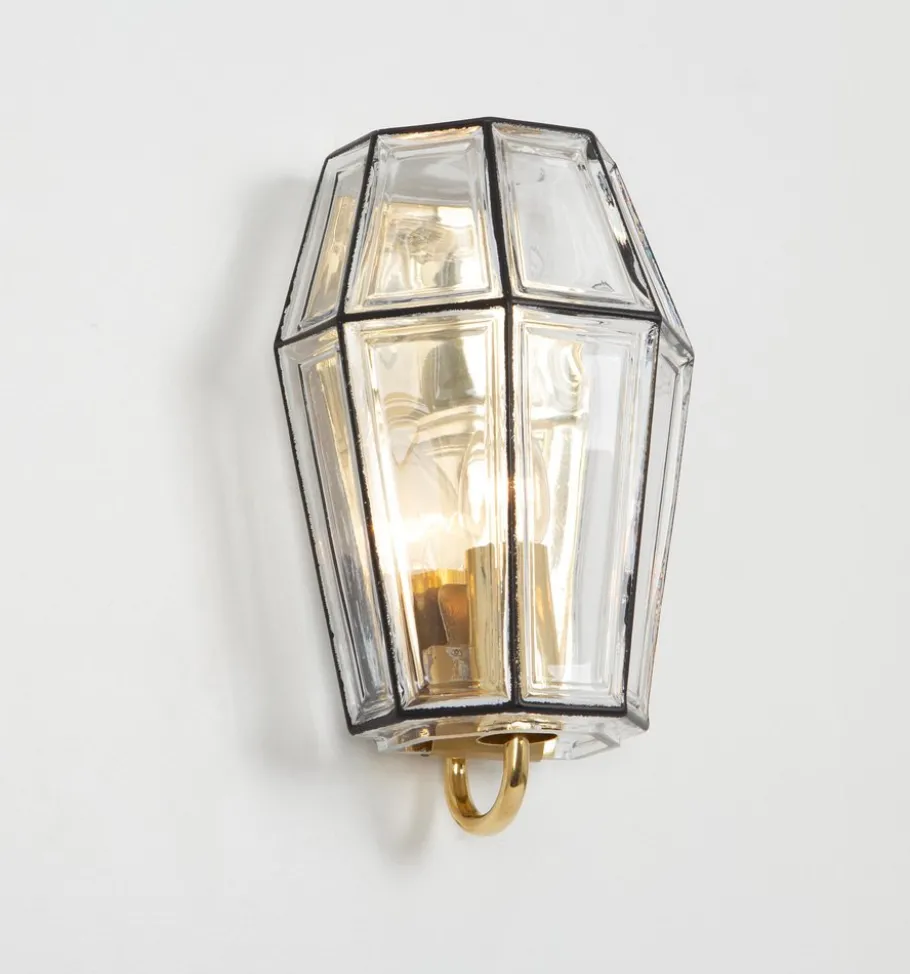 Online Pamono Iron and Glass Wall Light Sconces from Limburg, Germany, 1960s, Set of 2