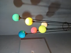 Pamono Iron, Brass & Marble Alberello Floor Lamp from Stilnovo, 1950s