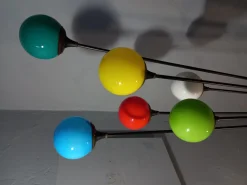 Pamono Iron, Brass & Marble Alberello Floor Lamp from Stilnovo, 1950s