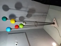 Pamono Iron, Brass & Marble Alberello Floor Lamp from Stilnovo, 1950s