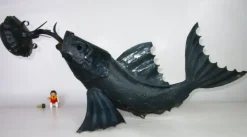 Hot Pamono Iron Sculptural Koi Fish Sconce, 1950s