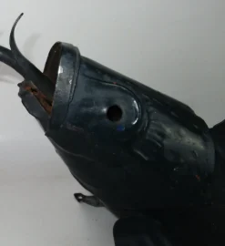 Hot Pamono Iron Sculptural Koi Fish Sconce, 1950s