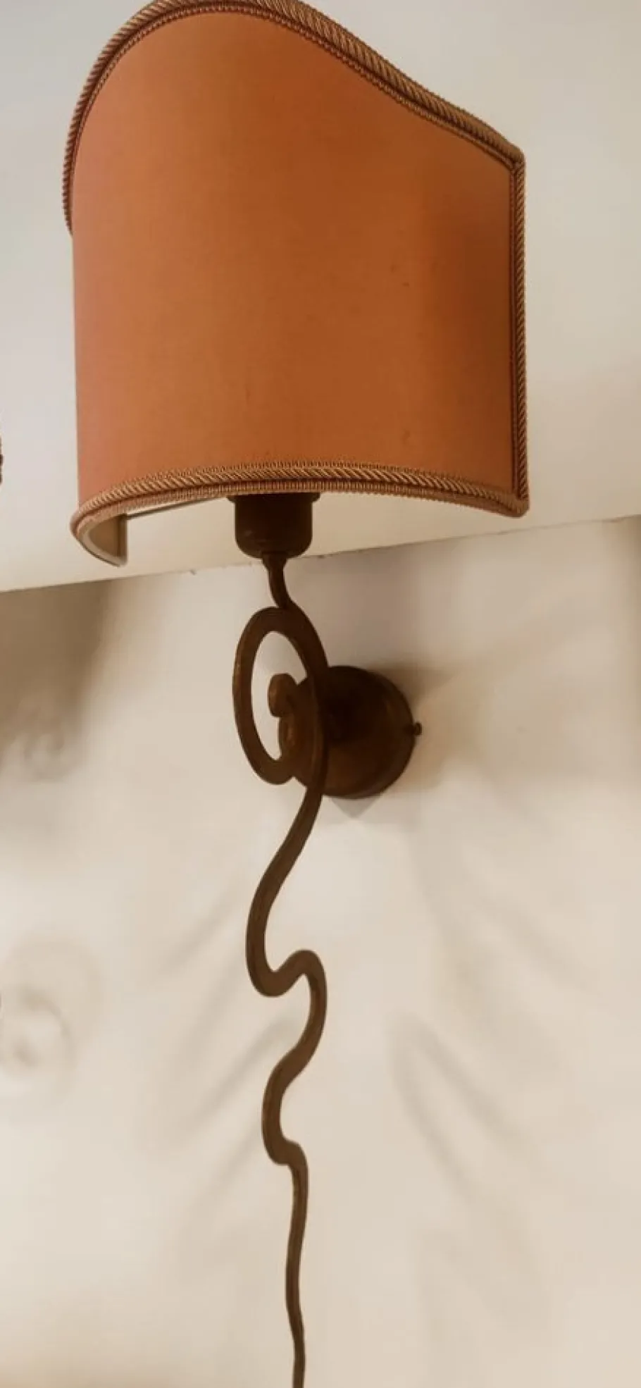 Clearance Pamono Iron Wall Light with Fabric Shade