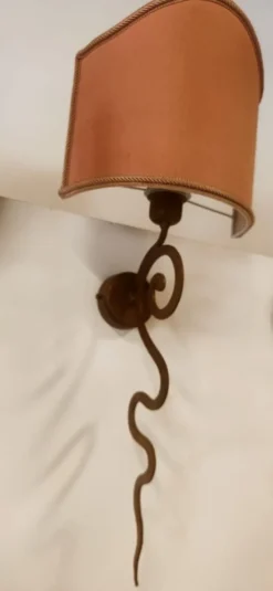 Clearance Pamono Iron Wall Light with Fabric Shade