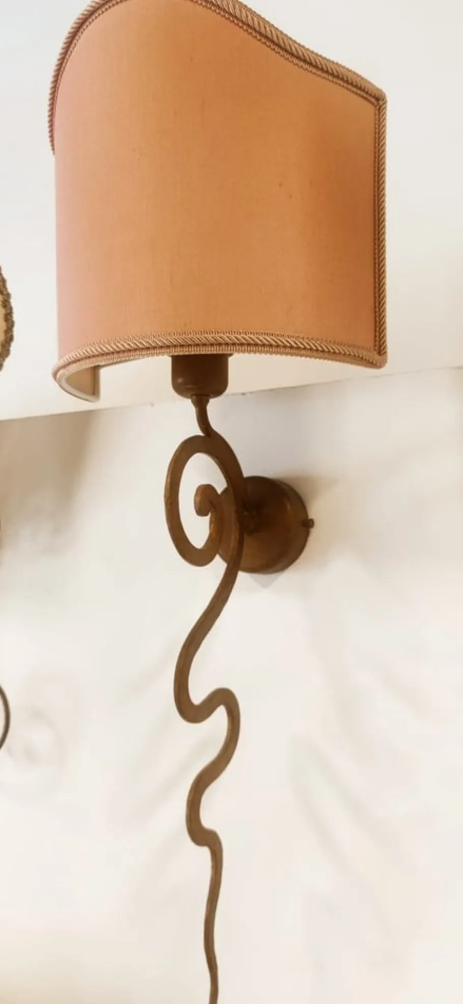 Clearance Pamono Iron Wall Light with Fabric Shade