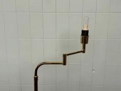 Online Pamono Italian Adjustable Floor Lamp in Brass Plated Metal from Cerva, 1980s