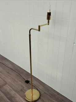 Online Pamono Italian Adjustable Floor Lamp in Brass Plated Metal from Cerva, 1980s