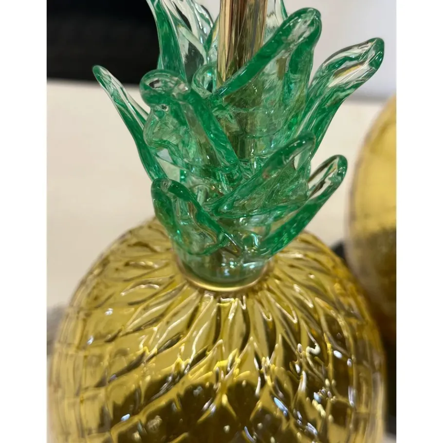 Online Pamono Italian Ananas Murano Glass Table Lamps by Simoeng, Set of 2