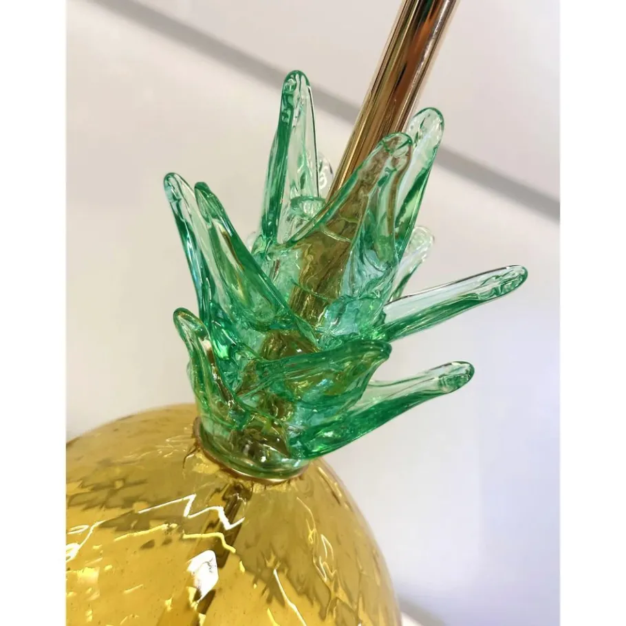 Online Pamono Italian Ananas Murano Glass Table Lamps by Simoeng, Set of 2