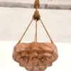 Best Pamono Italian Art Deco Alabaster and Glass Pendant, 1940s