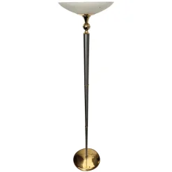 Sale Pamono Italian Art Deco Hollywood Regency Brass & Glass Floor Lamp, 1950s