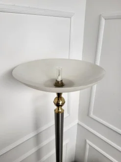 Sale Pamono Italian Art Deco Hollywood Regency Brass & Glass Floor Lamp, 1950s