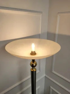 Sale Pamono Italian Art Deco Hollywood Regency Brass & Glass Floor Lamp, 1950s