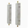 New Pamono Italian Art Deco Style Murano Glass and Brass Sconces, 2000s, Set of 2