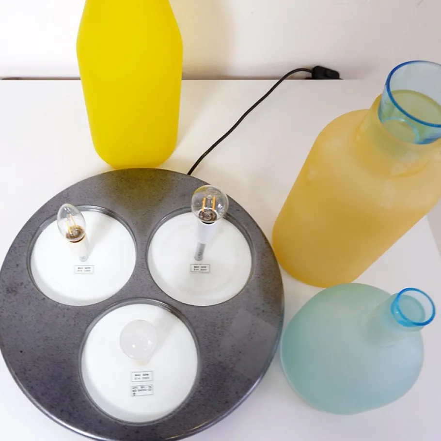 Sale Pamono Italian Bacco 1-2-3 Murano Glass Table Lamp by Gido Rasati for Itre, 1980s