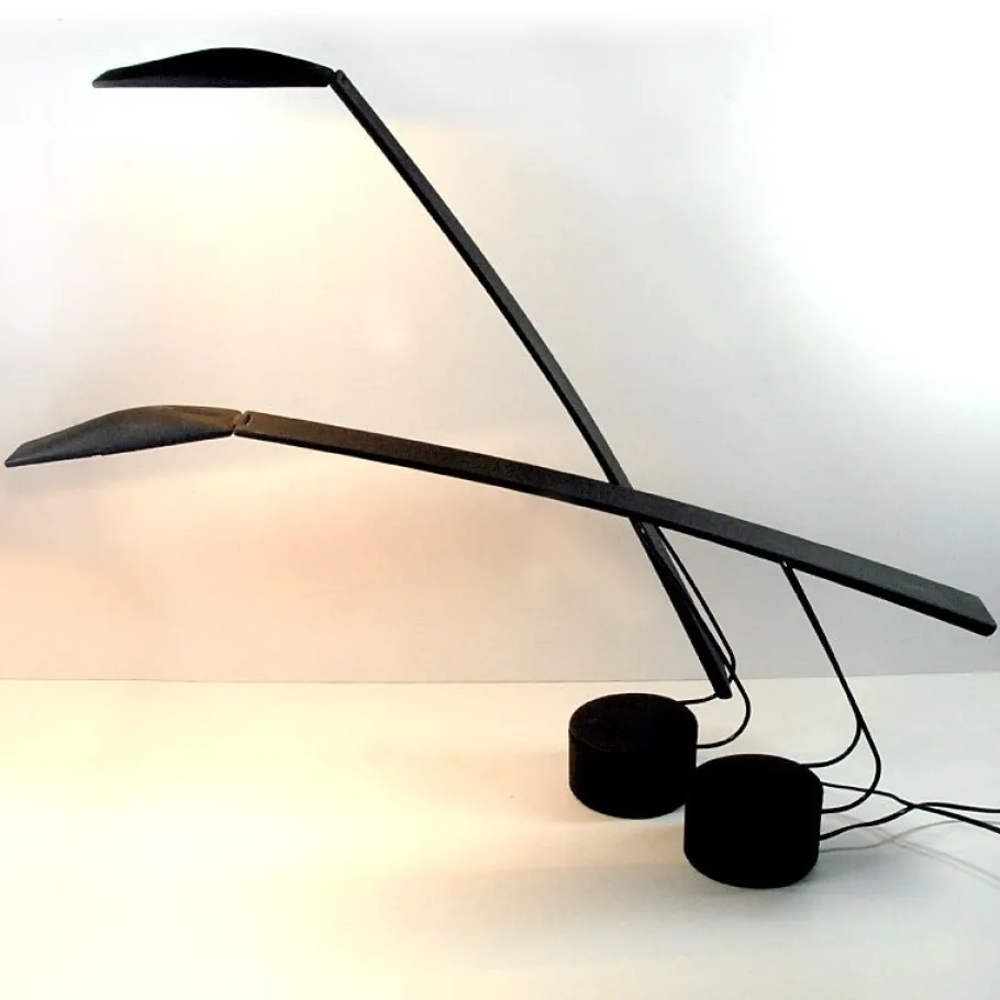 Hot Pamono Italian Black Desk Lamps by M. Barbaglia & M. Colombo, 1980s. Set of 2