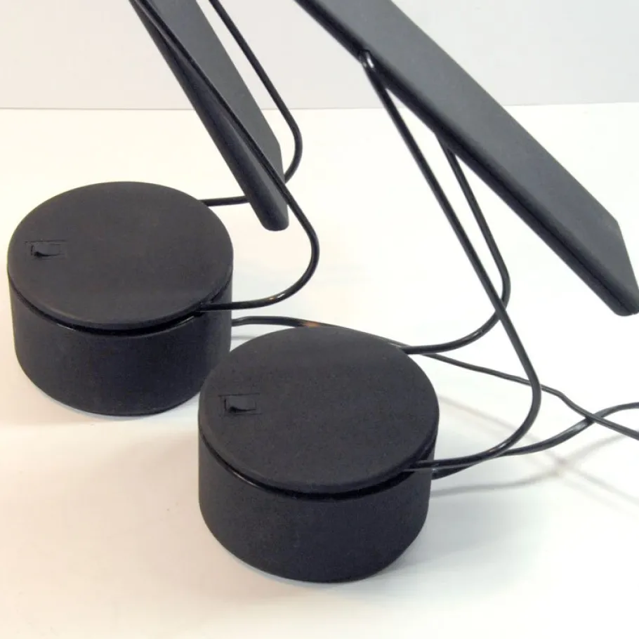 Hot Pamono Italian Black Desk Lamps by M. Barbaglia & M. Colombo, 1980s. Set of 2