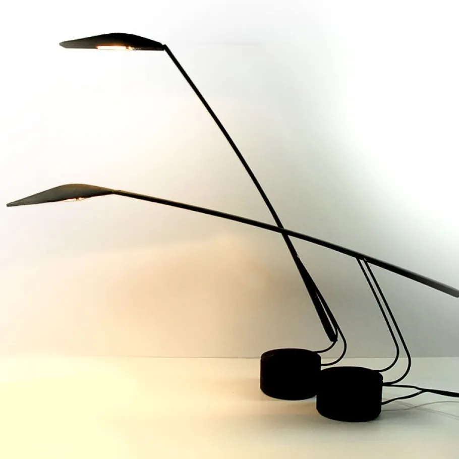 Hot Pamono Italian Black Desk Lamps by M. Barbaglia & M. Colombo, 1980s. Set of 2