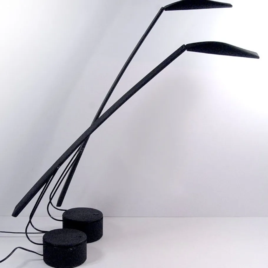 Hot Pamono Italian Black Desk Lamps by M. Barbaglia & M. Colombo, 1980s. Set of 2