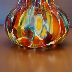 New Pamono Italian Blown Murano Glass Table Lamp with Murrina Decoration