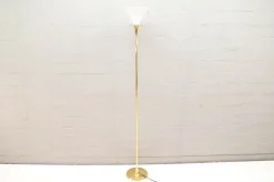 Clearance Pamono Italian Brass & Porcelain Lonea Floor Lamp, 1960s