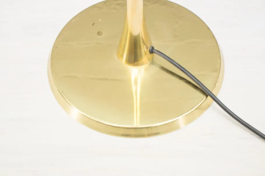 Clearance Pamono Italian Brass & Porcelain Lonea Floor Lamp, 1960s