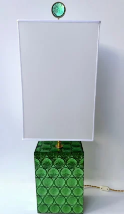 Hot Pamono Italian Brass and Murano Glass Lamps by Roberto Giulio Rida, 2010s, Set of 2