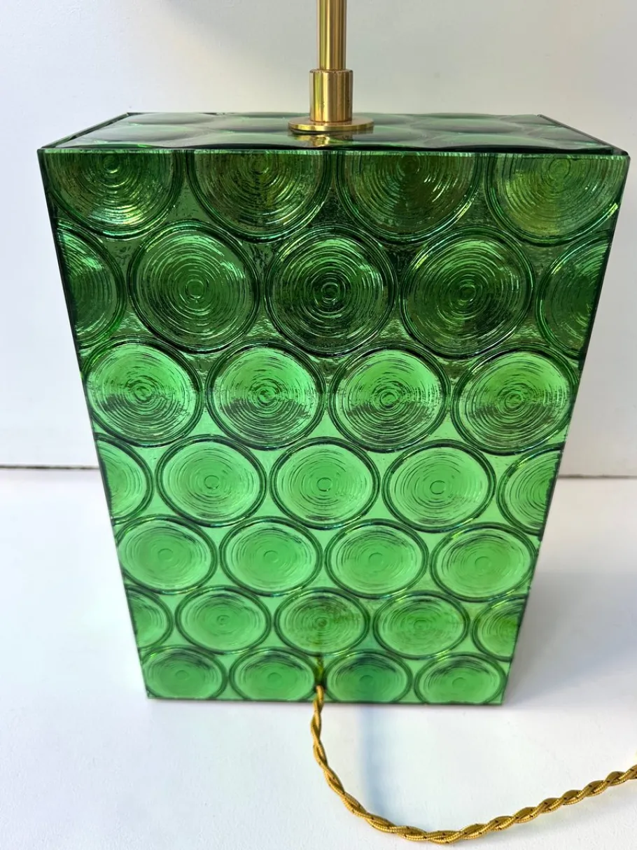 Hot Pamono Italian Brass and Murano Glass Lamps by Roberto Giulio Rida, 2010s, Set of 2