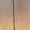 Best Pamono Italian Brass Ceiling Lamp with Tinted Ice Glass Shade, 1970s