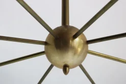 Hot Pamono Italian Brass Chandelier with 16 Lights in the style of Stilnovo, 1950