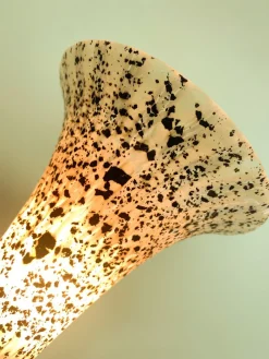 Online Pamono Italian Brass Dolphin Table Lamp with Murano Glass Lampshade, 1970s