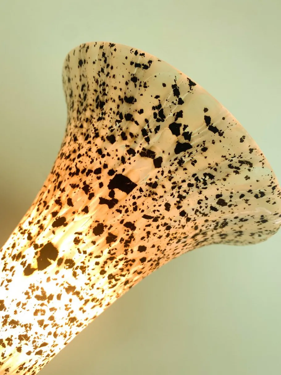 Online Pamono Italian Brass Dolphin Table Lamp with Murano Glass Lampshade, 1970s