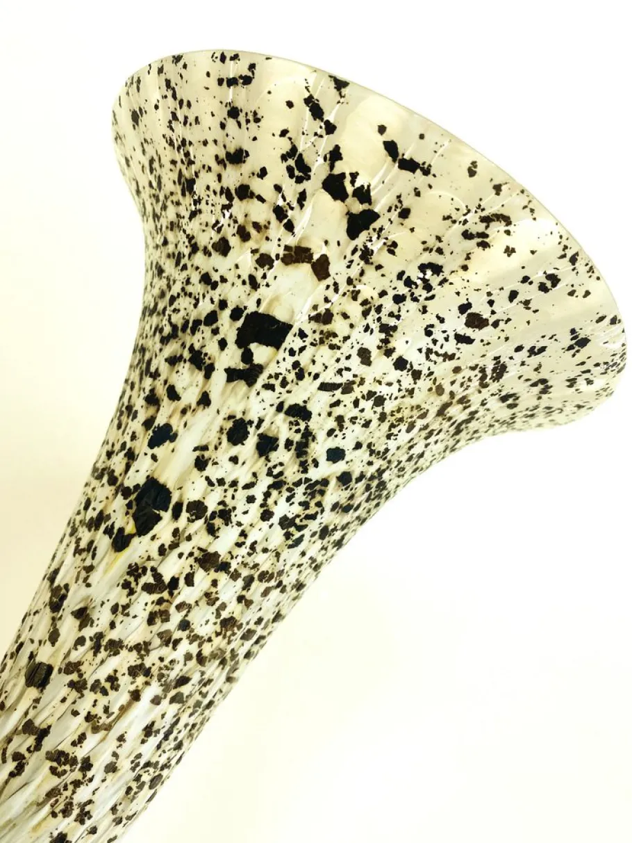 Online Pamono Italian Brass Dolphin Table Lamp with Murano Glass Lampshade, 1970s