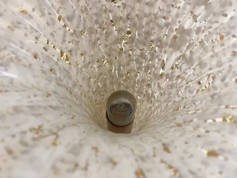 Online Pamono Italian Brass Dolphin Table Lamp with Murano Glass Lampshade, 1970s