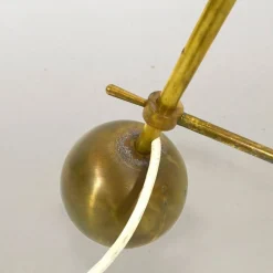 Online Pamono Italian Brass Floor Counterweight Lamp, 1960s