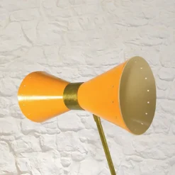 Online Pamono Italian Brass Floor Counterweight Lamp, 1960s