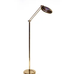 Outlet Pamono Italian Brass Floor Lamp by Relco, 1980s