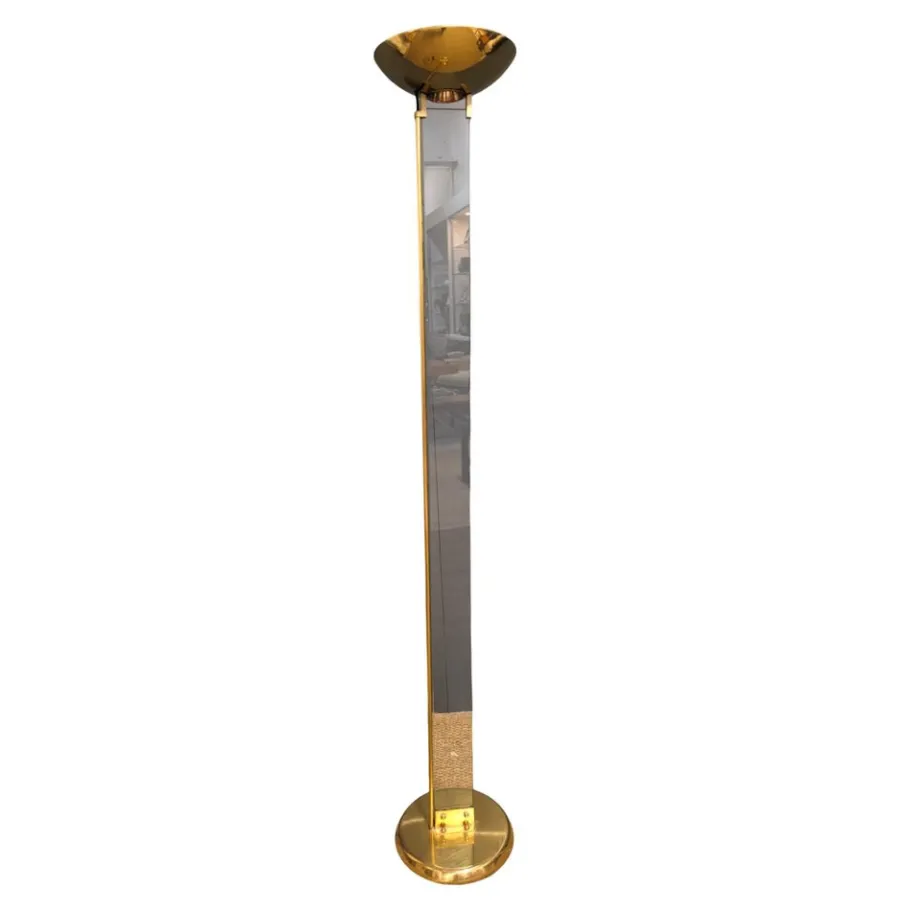 Outlet Pamono Italian Brass Floor Lamp, 1980s