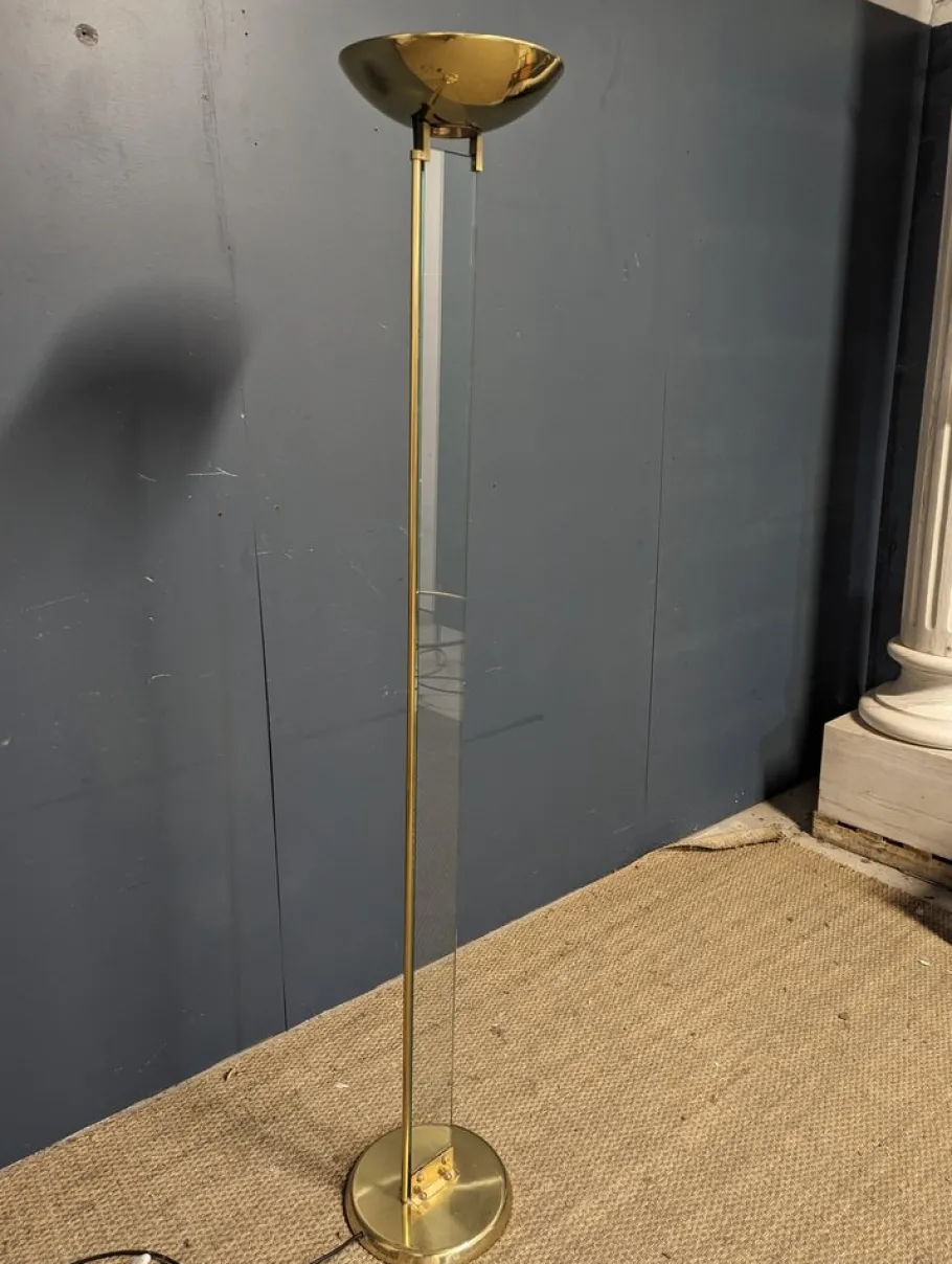 Outlet Pamono Italian Brass Floor Lamp, 1980s
