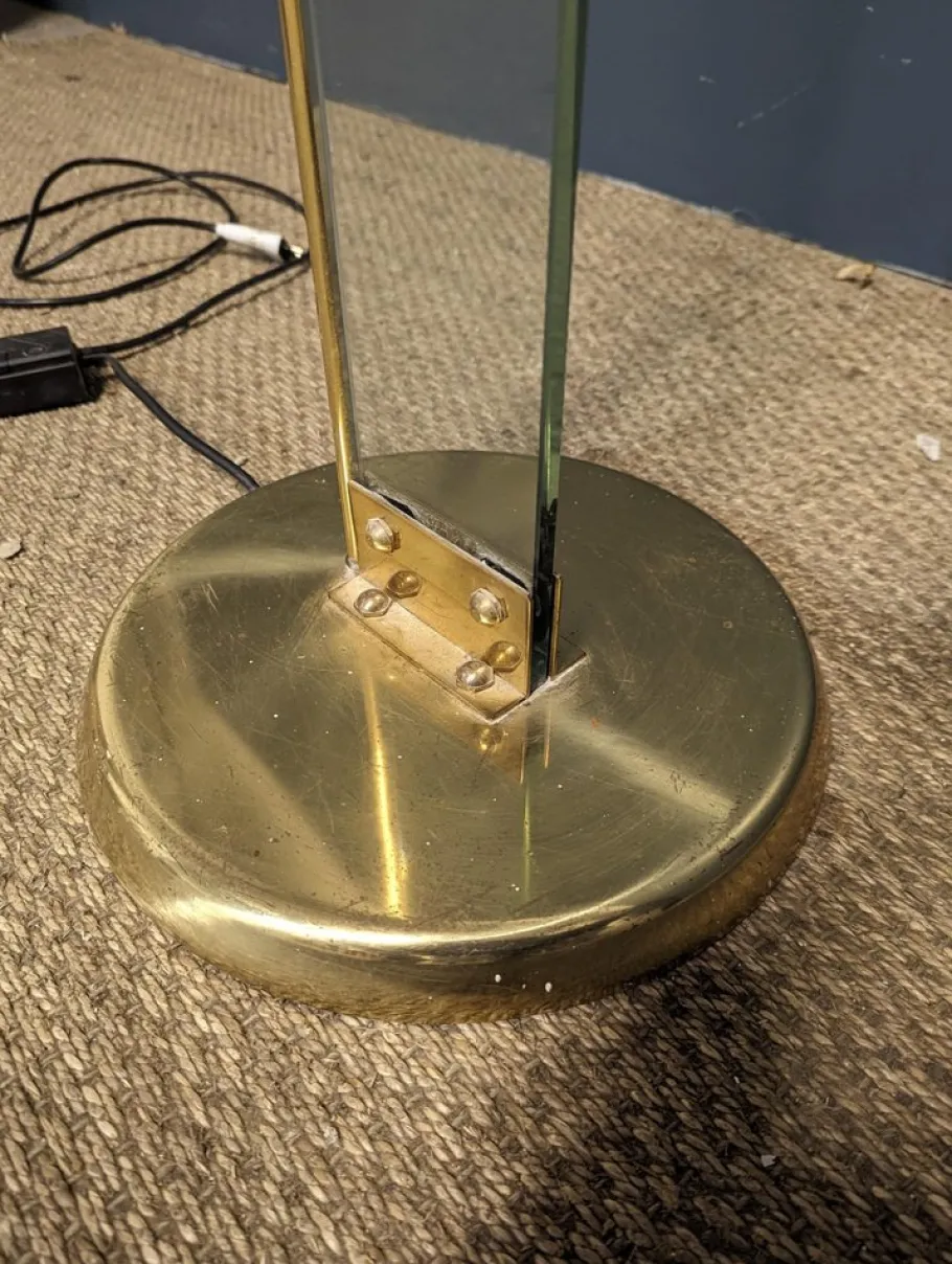 Outlet Pamono Italian Brass Floor Lamp, 1980s