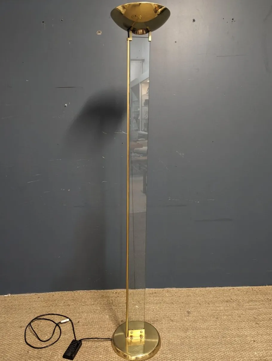 Outlet Pamono Italian Brass Floor Lamp, 1980s