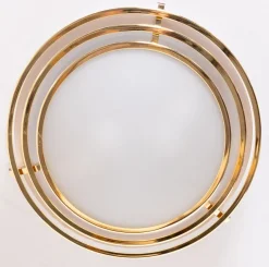 Clearance Pamono Italian Brass Flush Mount, 1970s