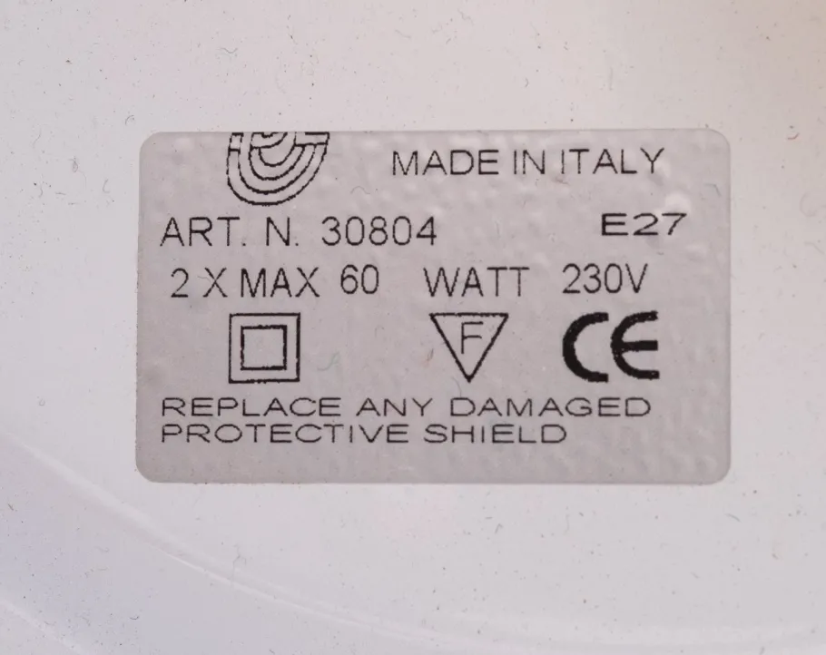 Clearance Pamono Italian Brass Flush Mount, 1970s