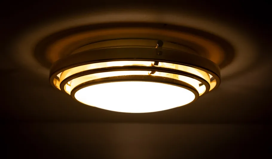 Clearance Pamono Italian Brass Flush Mount, 1970s