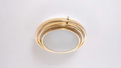 Clearance Pamono Italian Brass Flush Mount, 1970s