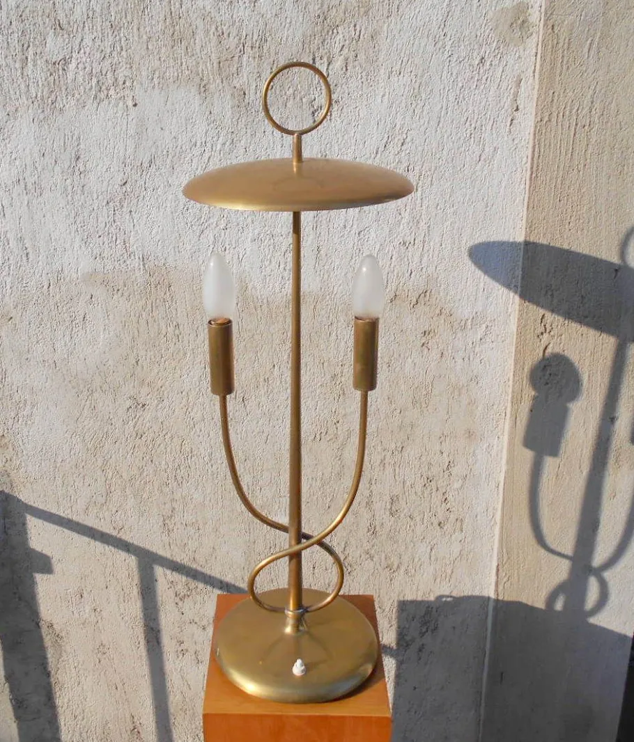 Discount Pamono Italian Brass Table Lamp, 1940s