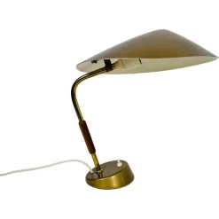 New Pamono Italian Brass Table Lamp in the Style of Stilnovo, Italy, 1960s