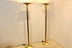 Sale Pamono Italian Brass Uplighter Floor Lamp, 1970s