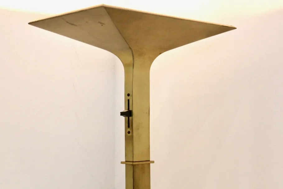 Sale Pamono Italian Brass Uplighter Floor Lamp, 1970s